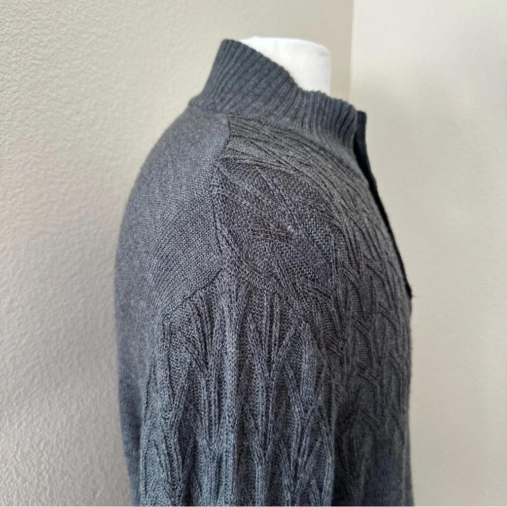 Penguin Long Sleeve 1/4 Zip Merino Wool Blend Grey Sweater Size XL